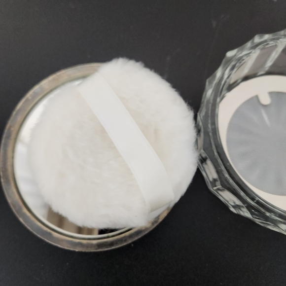 Vintage Art Deco Glass and Silver Vanity Powder jar (Incl Screen & powder puff - Picture 3 of 5